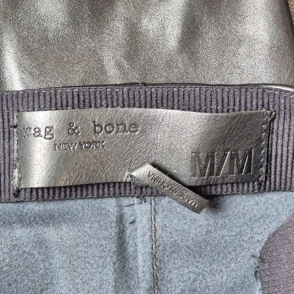 rag & bone Women's M Faux Leather Black Skinny Pants Y2K Minimalist Edgy - Picture 5 of 6